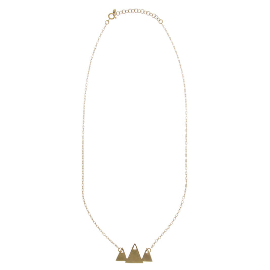 Mountain Peaks Brass Necklace