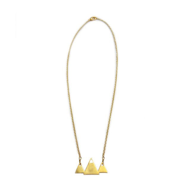 Mountain Peaks Brass Necklace
