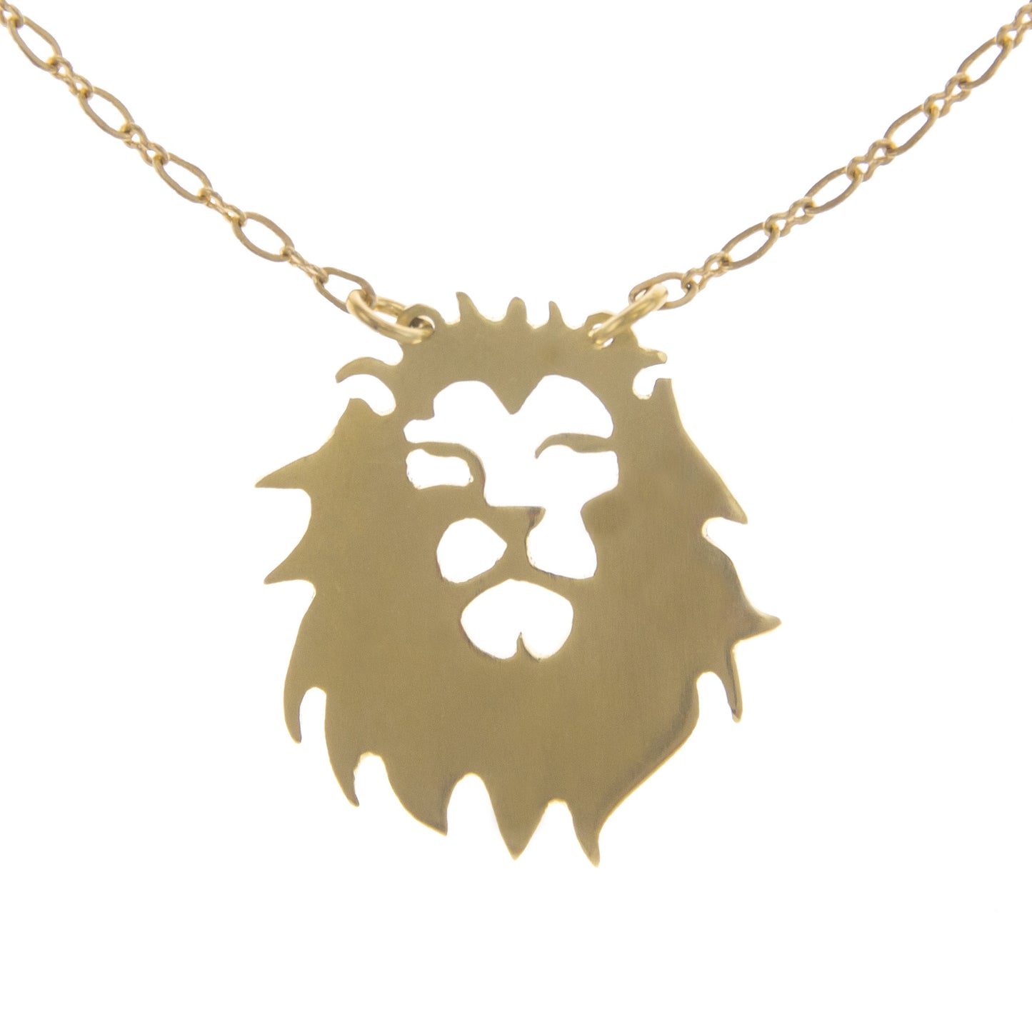 Lion's Heart Brass Necklace