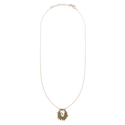 Lion's Heart Brass Necklace