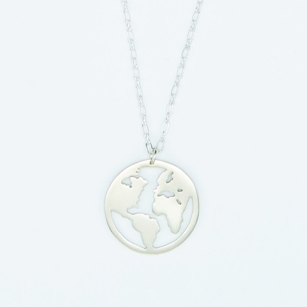 Globe Silver Necklace