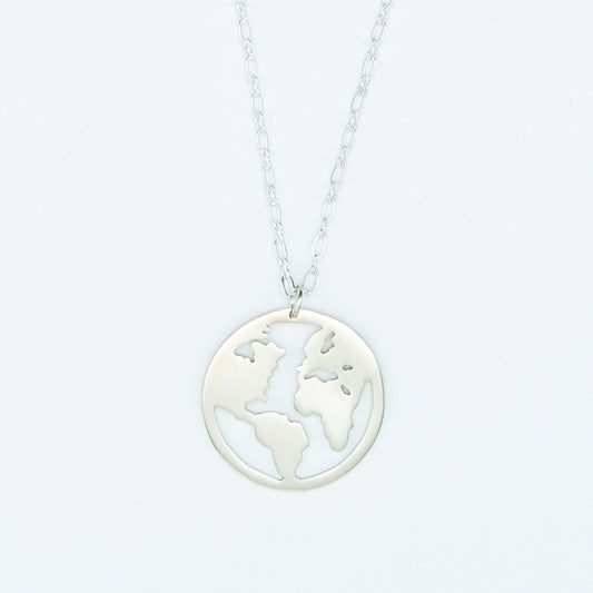 Globe Silver Necklace