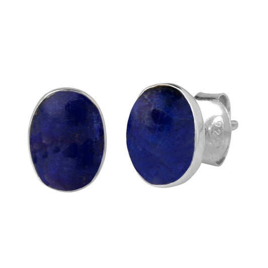 Lapis Lazuli Oval Earrings