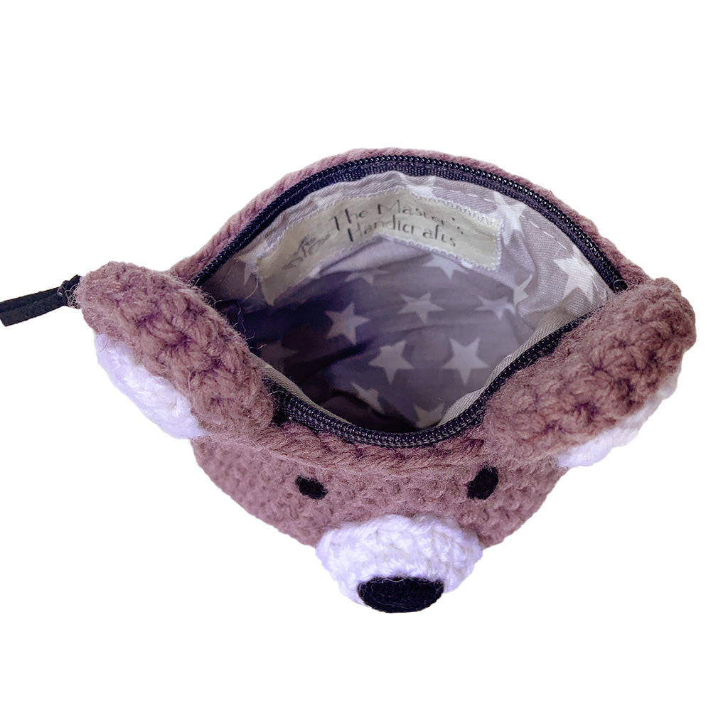 Bear Coin Purse Crochet Keychain 5 Cm Frame Wallet 