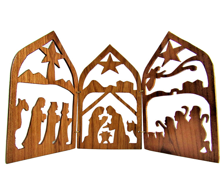 Wooden Folding Nativity