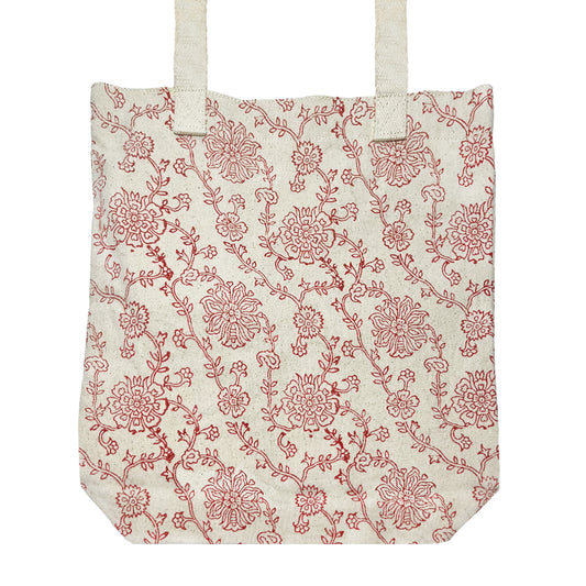 Red Gulbahar Cotton Tote