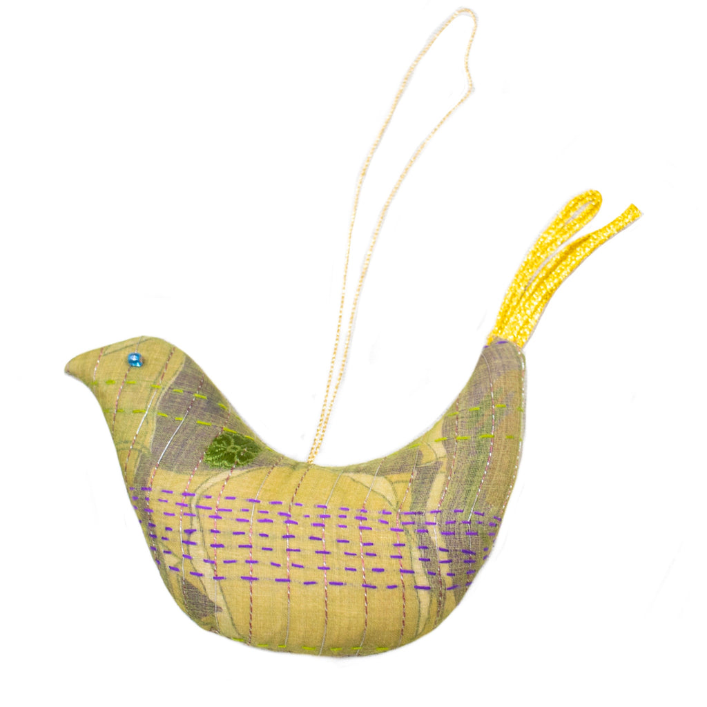 Olive Bird Ornament