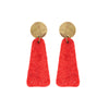 Ruby Red Crinkle Earrings