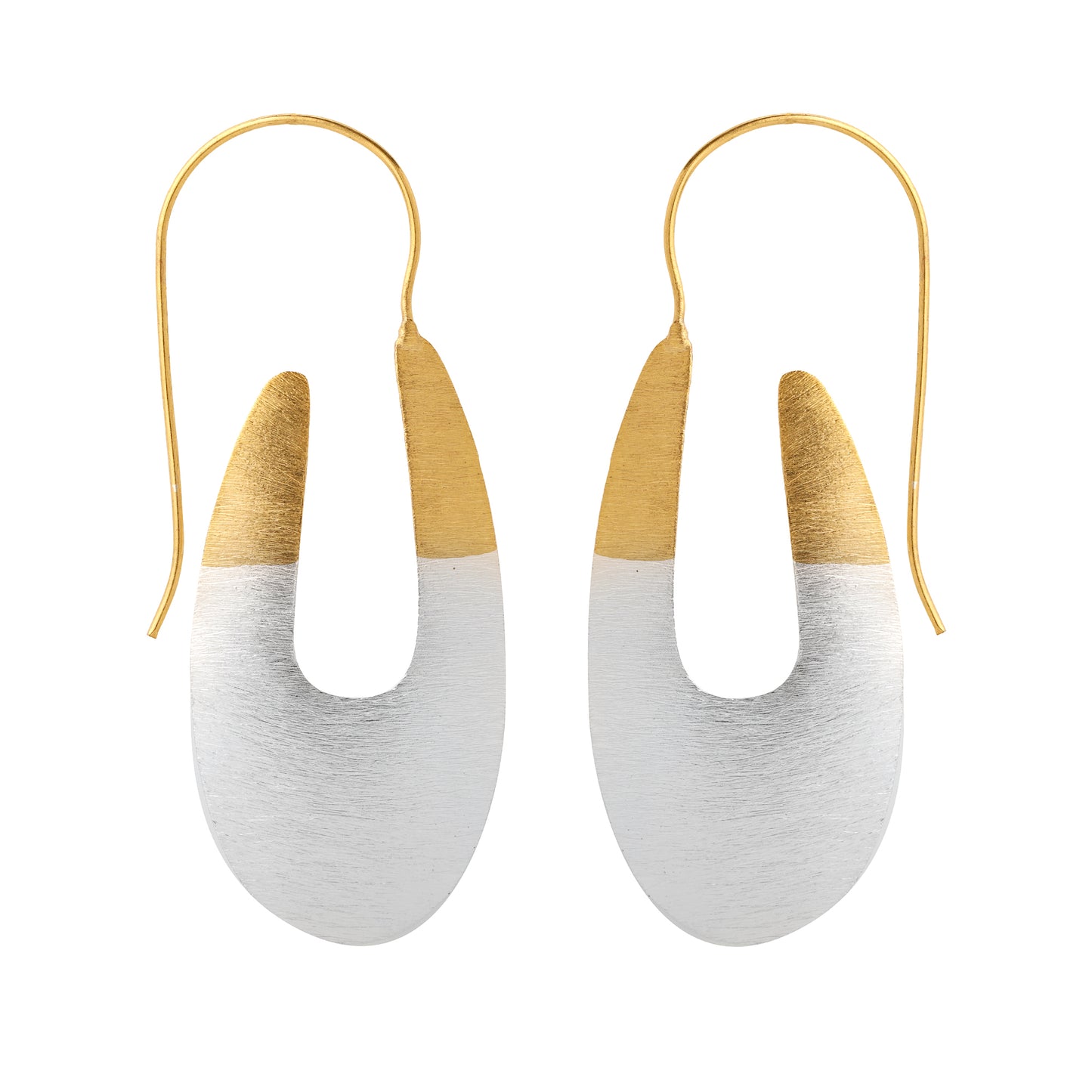 Two-Tone Scoop Earrings