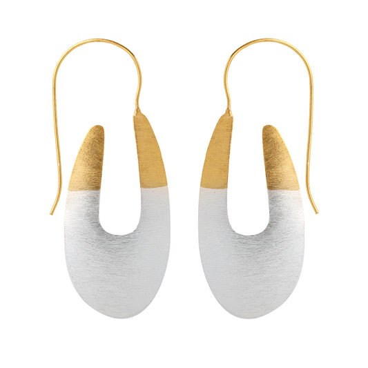 Two-Tone Scoop Earrings