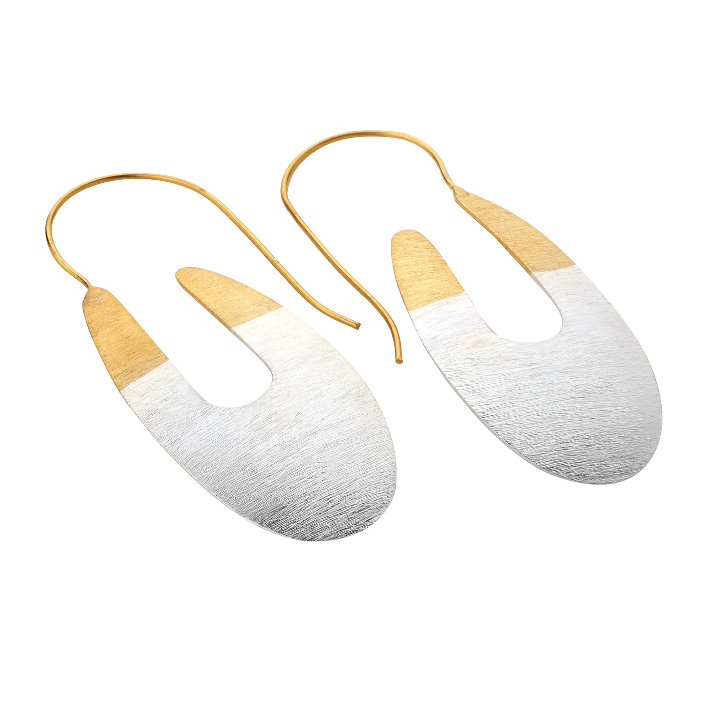 Two-Tone Scoop Earrings