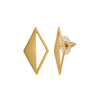 Gold Plated Mirrored Triangle Earrings