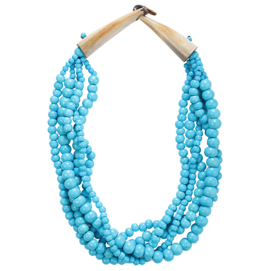 Shakti Beaded Necklace in Blue