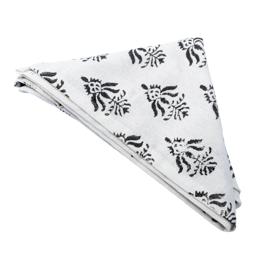 Grey Lotus Cloth Napkin