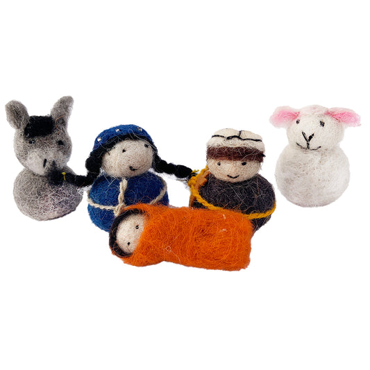 Georgian Felted Nativity - Five Piece Set