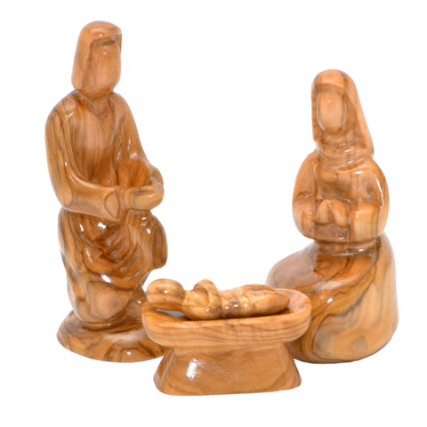4-Piece Olive Wood Nativity Set