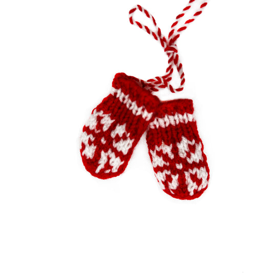 Red Mini Mittens Ornament