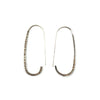 Hammered Oval Earrings - Sterling