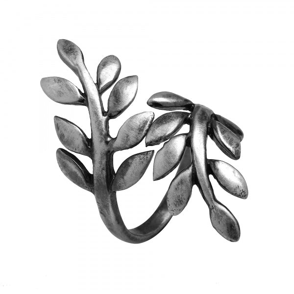 Silver Leaf Ring