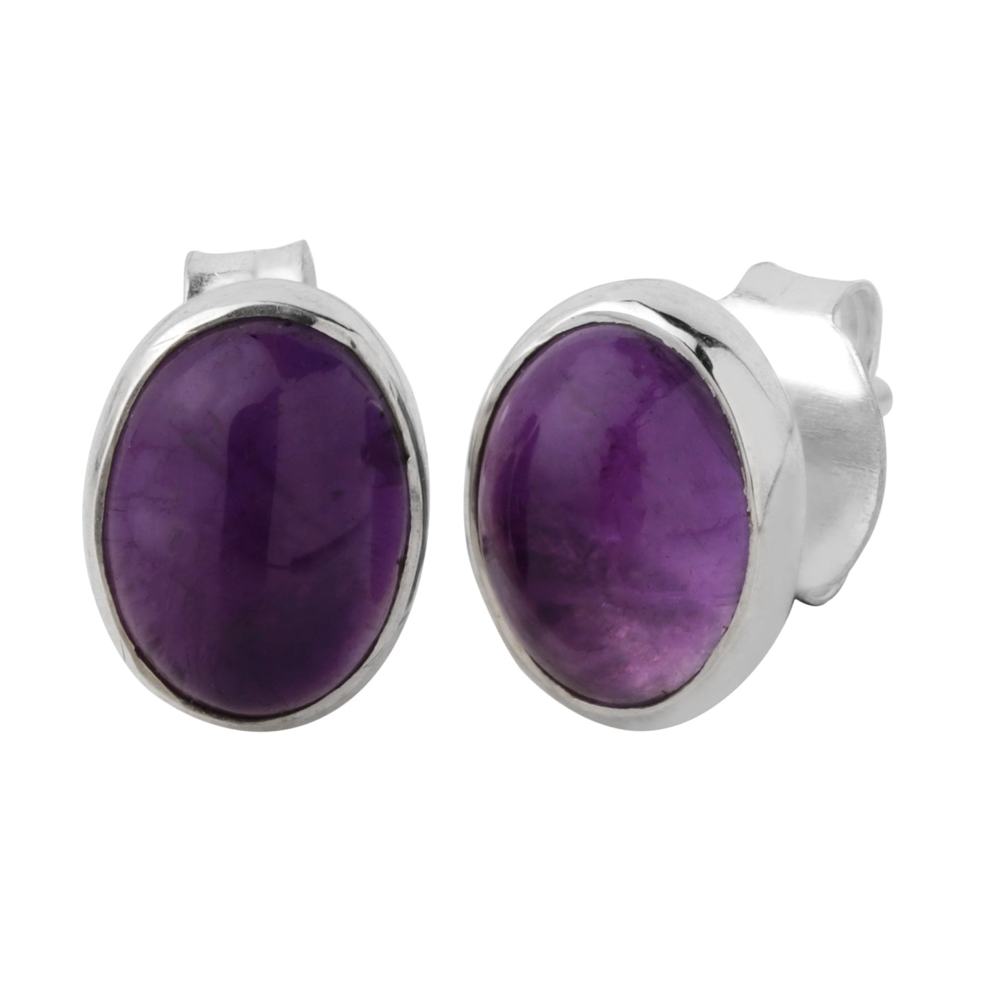 Amethyst Oval Earrings