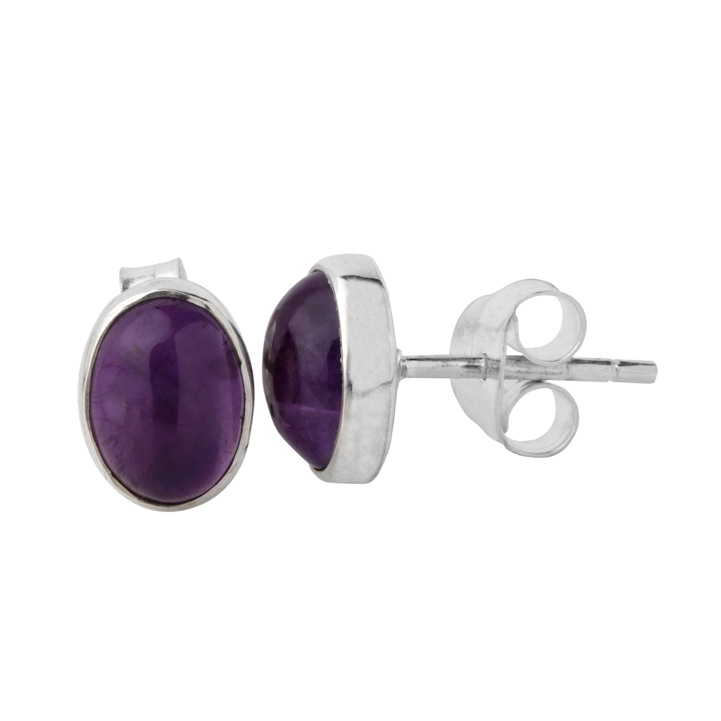 Amethyst Oval Earrings