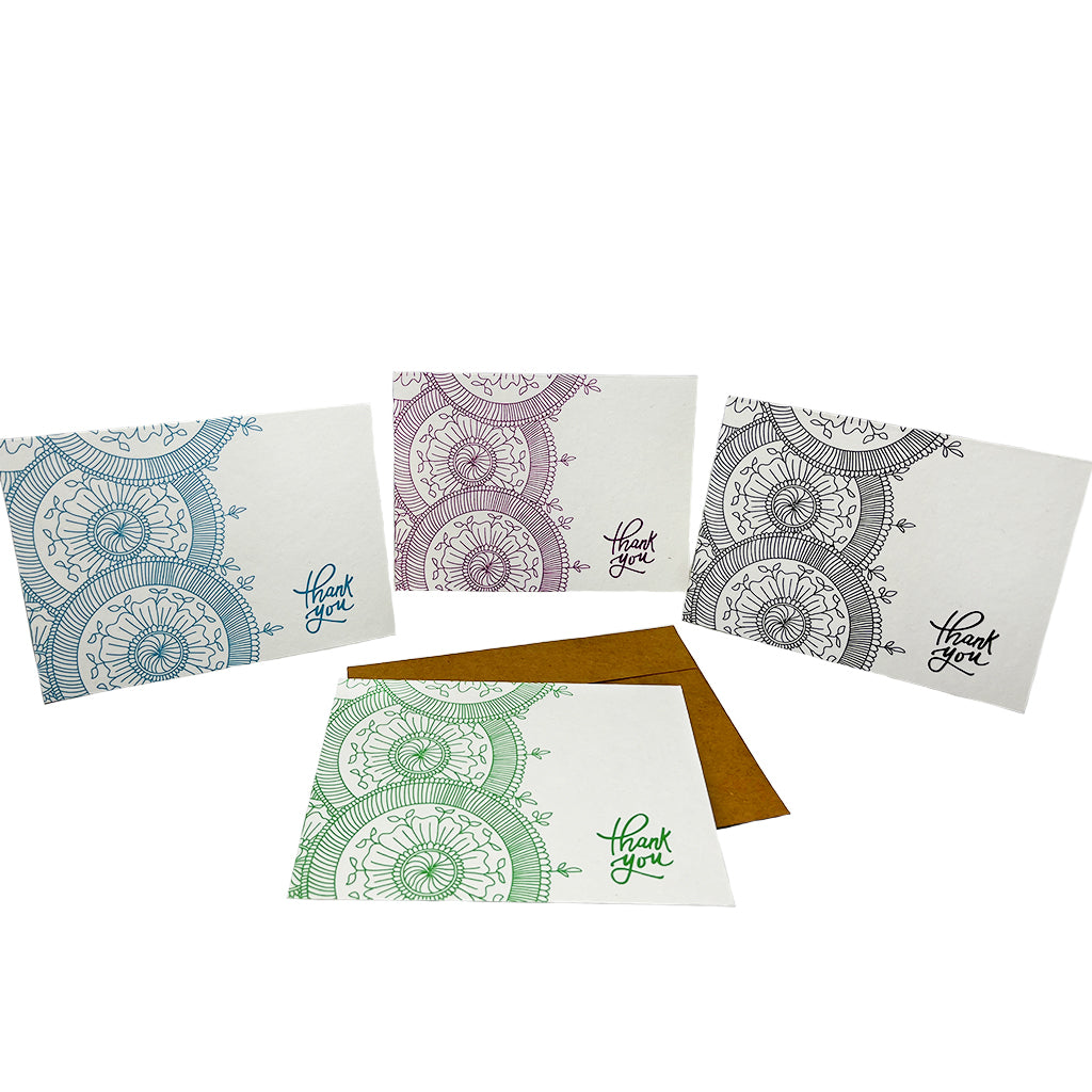 Handmade Thank You Card Set of 8